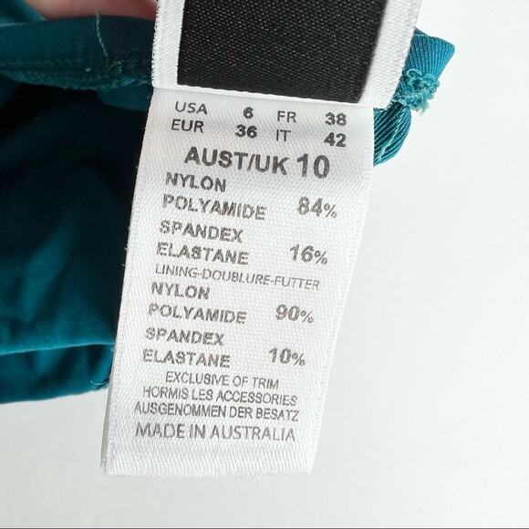 Jets by Jessika Allen Teal 2-Piece Push-Up Halter Bikini Set 6/8 - Picture 8 of 10